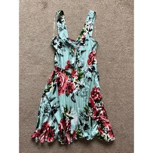 Mint green sleeveless summer dress